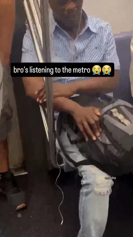 Bro Is Listening to the Metro