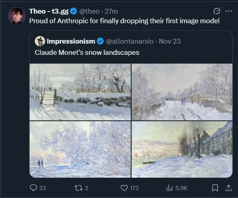 Claude Monet Snow Landscapes