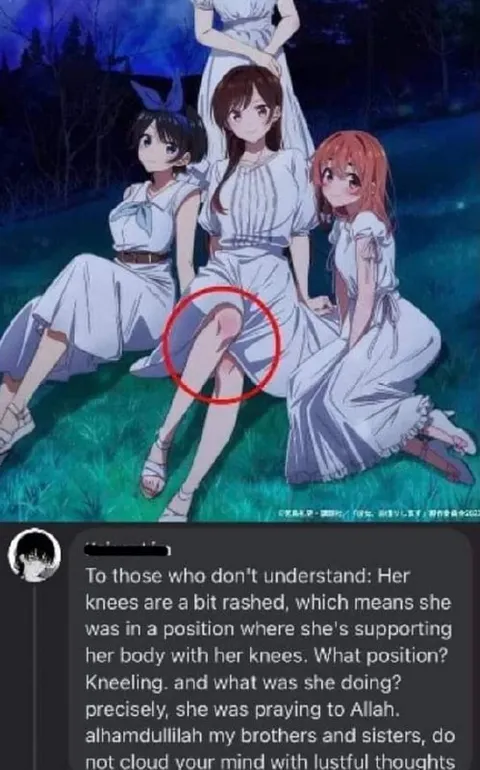 Anime Girls Kneeling in the Grass