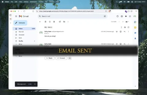 Email Sent Dramatic Announcement