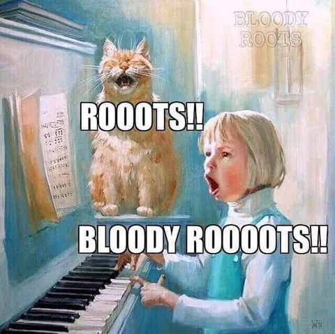 Bloody Roooooots Piano Cat