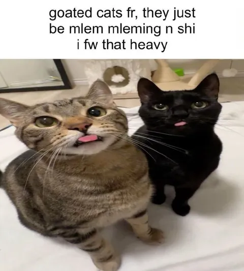 Goated Cats Mlem Mleming