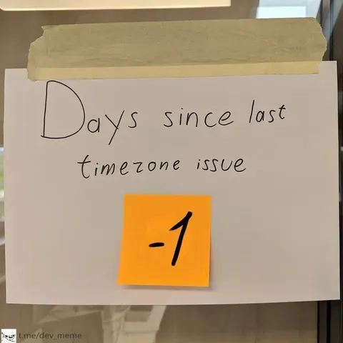 Days Since Last Timezone Issue