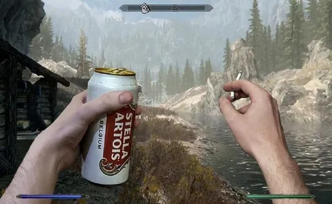 Skyrim Beer and Cigarette