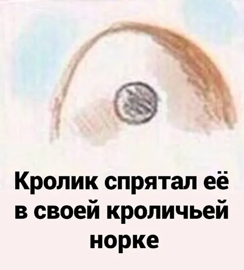 Кролик спрятал её в норке