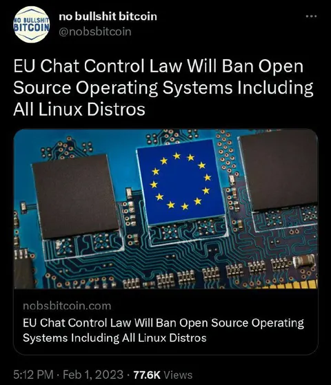 EU Chat Control Linux Ban