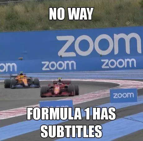 Formula 1 Has Subtitles