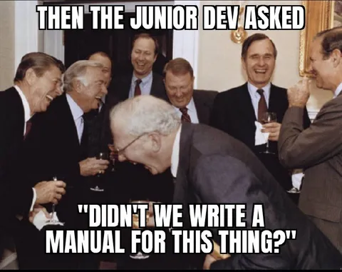 Junior Dev Manual Joke