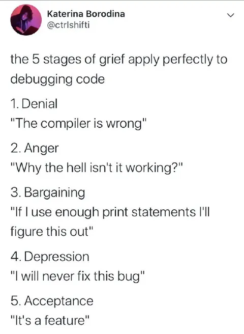 Five Stages of Debugging