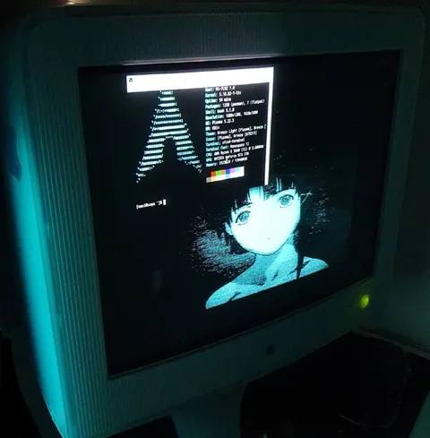 Anime Girl on Linux Desktop