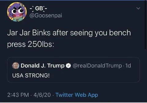 Jar Jar Binks USA Strong Reaction