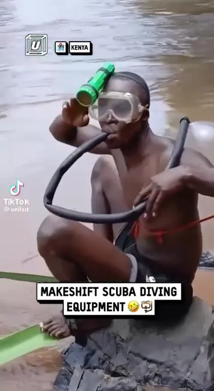 Makeshift Scuba Diving Equipment