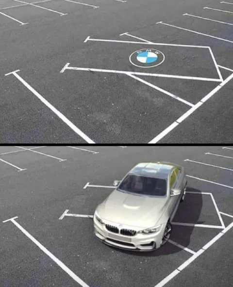 BMW занял парковочное место