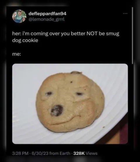 Smug Dog Cookie