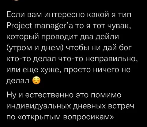 Проджект-менеджер с двумя дейли