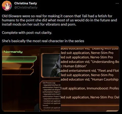 Tali Had a Fetish for Humans