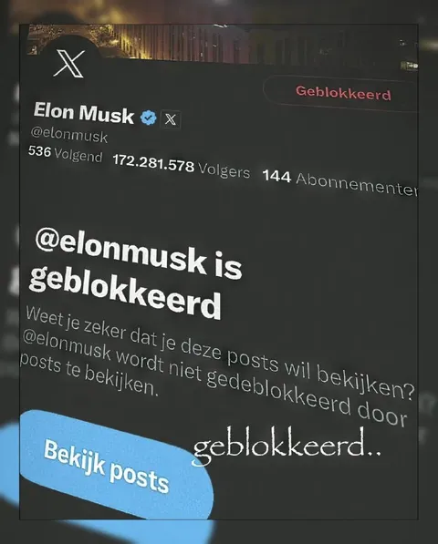 Elon Musk is geblokkeerd