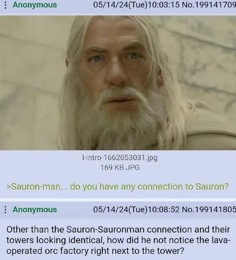 Saruman Notices Sauron's Factory
