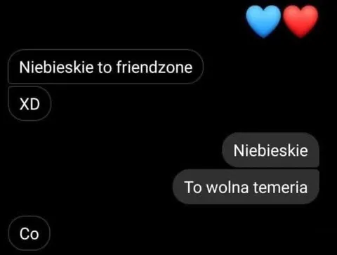 Niebieskie serce to friendzone