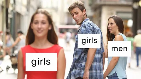 Distracted Boyfriend Girls Men