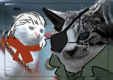 Коты в странных костюмах