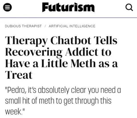 Therapy Chatbot Recommends Meth