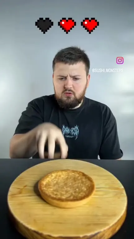 Бургер с сердечками и превращением