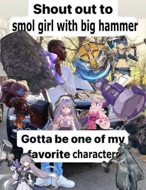 Smol Girl With Big Hammer