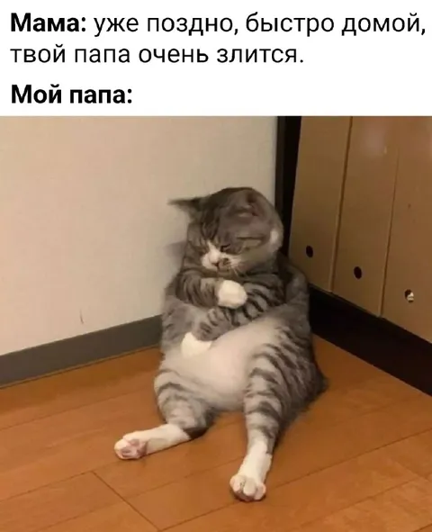 Папа совсем не злится