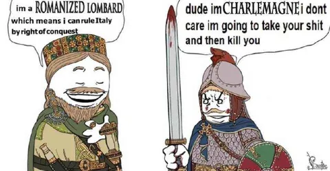 Romanized Lombard Meets Charlemagne