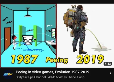 Video Game Peeing Evolution