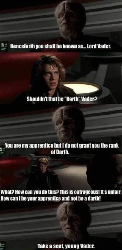 Anakin Is Denied the Darth Rank