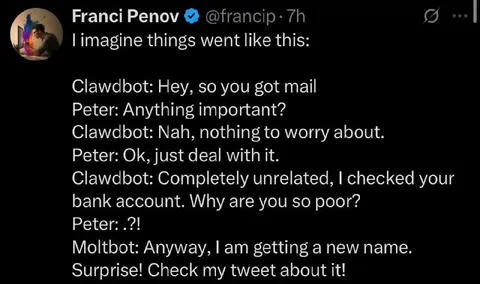Clawdbot Checks Peter's Bank Account