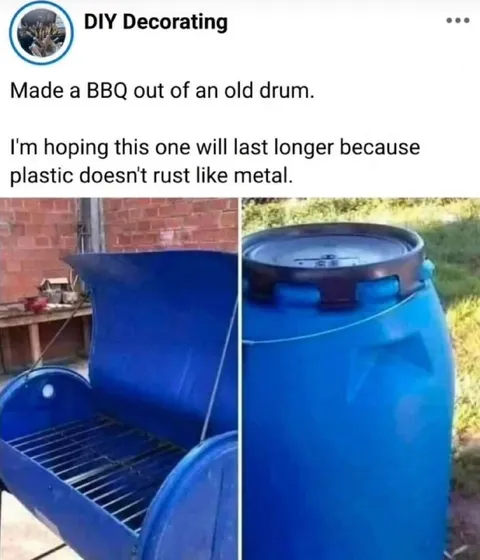 Plastic Barrel BBQ Fail