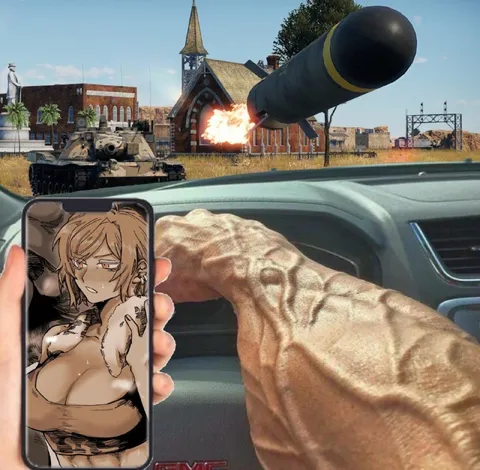 Танк стреляет мимо церкви