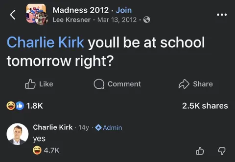 Charlie Kirk Will Be at School