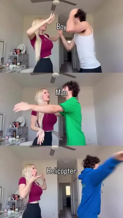 Boy Man Helicopter Dance