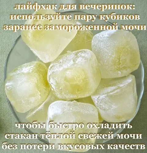Кубики замороженной мочи