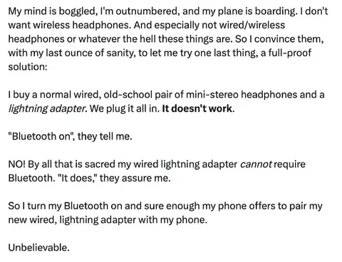 Wired Headphones Require Bluetooth