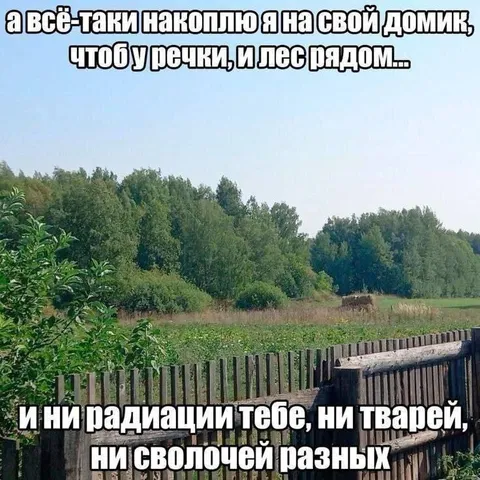 Дача без радиации и тварей