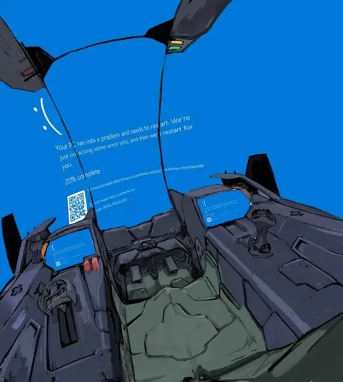 Jet Cockpit Blue Screen
