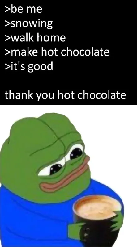 Pepe Thanks Hot Chocolate