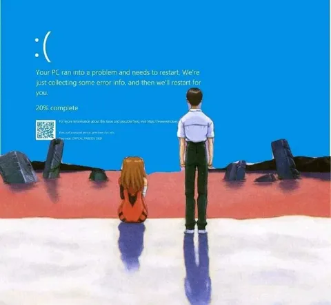 Evangelion Blue Screen of Death