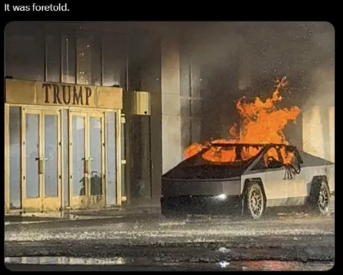 It Was Foretold Trump Cybertruck Fire