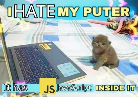 Kitten Hates JavaScript Computer