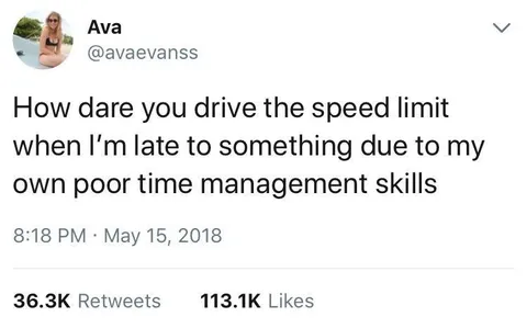 Speed Limit When Running Late