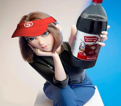 Девушка с колой Красная цена