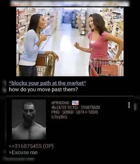 Excuse Me at the Market