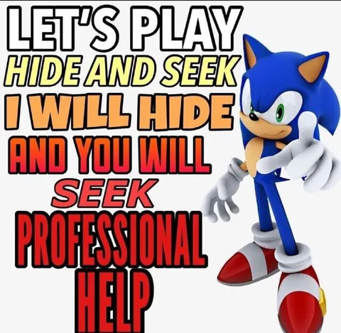 Sonic Hides, You Seek Help