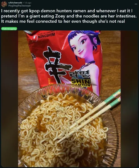 Giant Eating Zoey Ramen